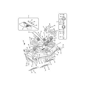Mower Deck 1 Diagram and Parts List for 893999  Cub Cadet Lawn Tractor